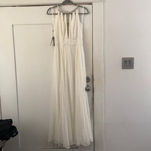 NWT TADASHI SHOJI 0 Revolve white gown dress